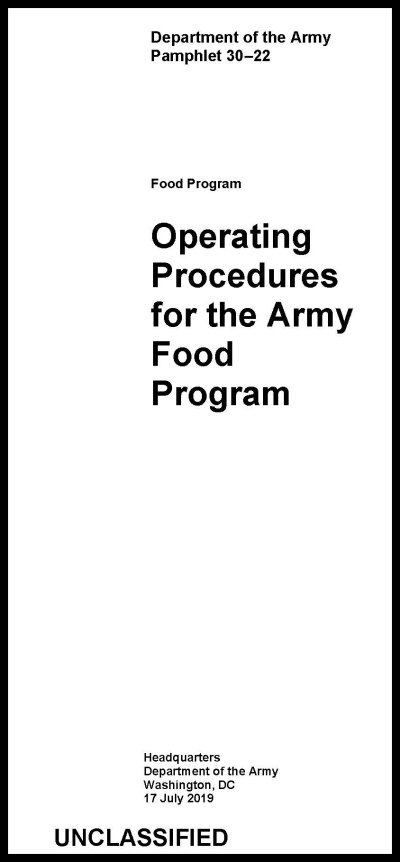 DA PAM 30-22 Operating Proc for the Army Food Prog - Mini size